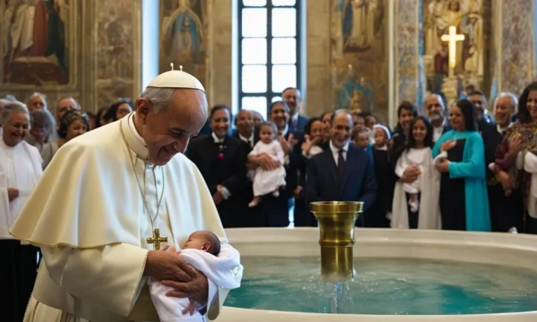 Papa Francisco batiza bebês e diz que a fé é um presente para celebrar.